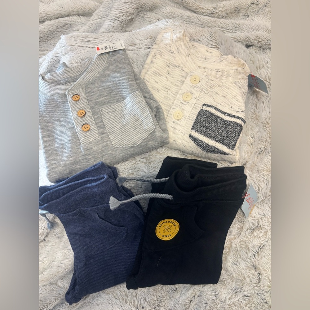 Cat & Jack Kids Matching Set - Gray, Cream, Navy, Black